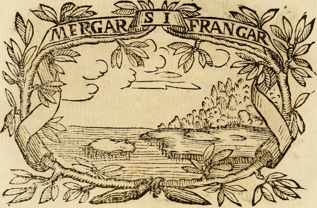An illustration from Imprese dell' Offitioso, accademico intronato, 1628, leaf 405