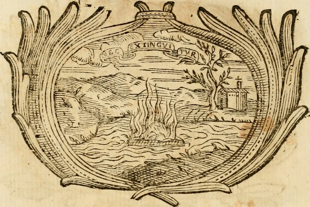 An illustration from Imprese dell' Offitioso, accademico intronato, 1628, leaf 407