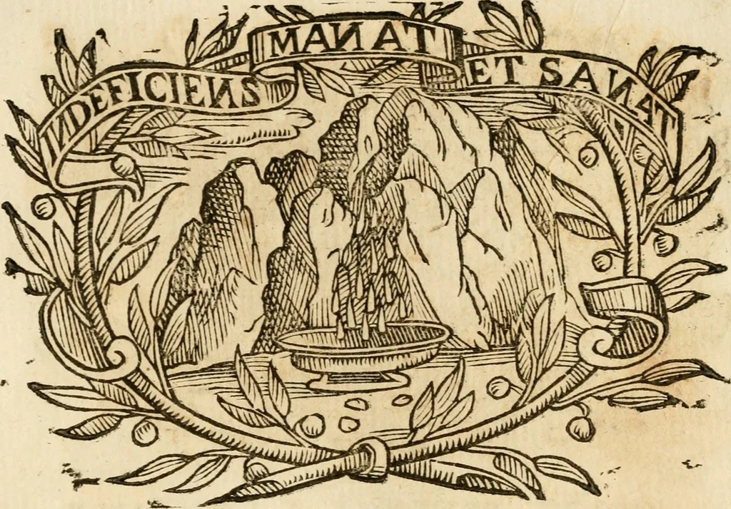 An illustration from Imprese dell' Offitioso, accademico intronato, 1628, leaf 408