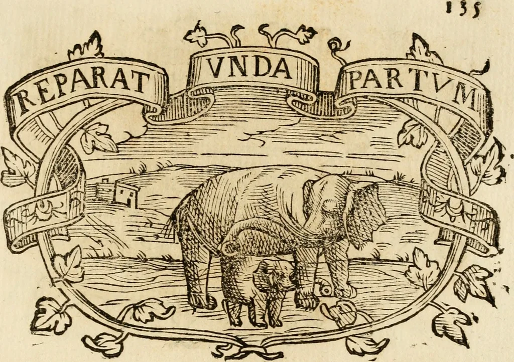 An illustration from Imprese dell' Offitioso, accademico intronato, 1628, leaf 410