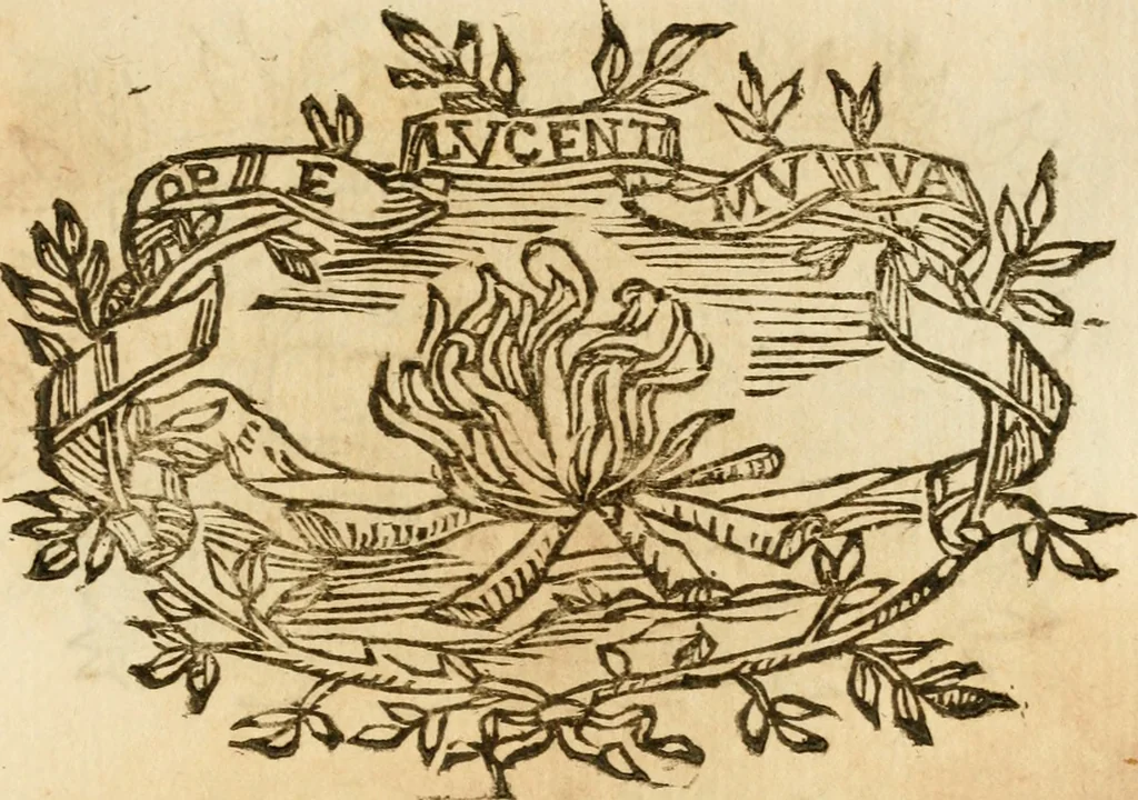 An illustration from Imprese dell' Offitioso, accademico intronato, 1628, leaf 416