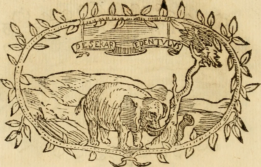 An illustration from Imprese dell' Offitioso, accademico intronato, 1628, leaf 421