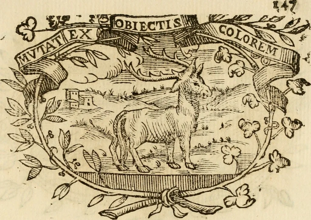 An illustration from Imprese dell' Offitioso, accademico intronato, 1628, leaf 422