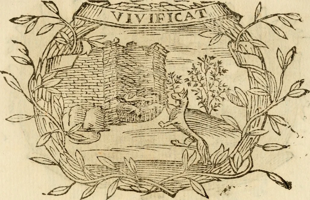 An illustration from Imprese dell' Offitioso, accademico intronato, 1628, leaf 424