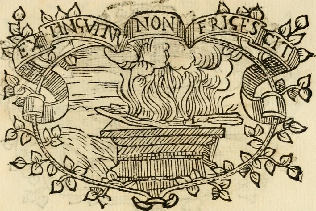 An illustration from Imprese dell' Offitioso, accademico intronato, 1628, leaf 428