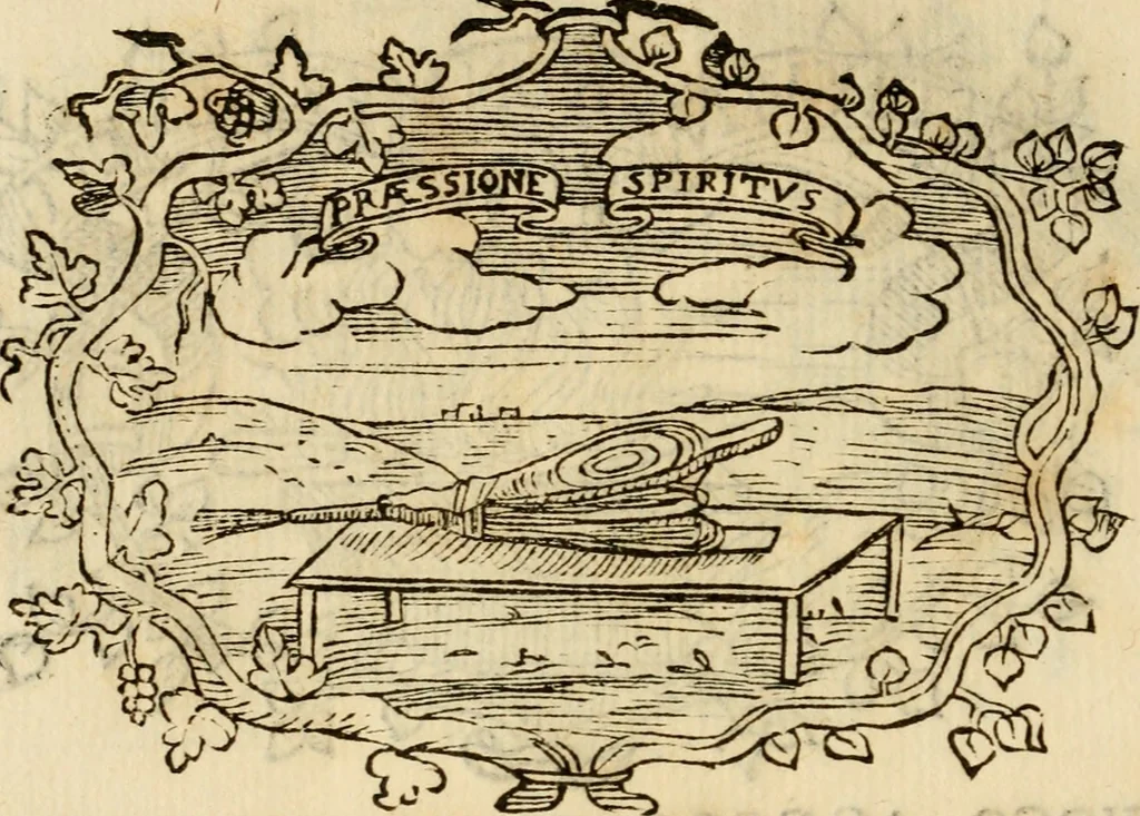 An illustration from Imprese dell' Offitioso, accademico intronato, 1628, leaf 429