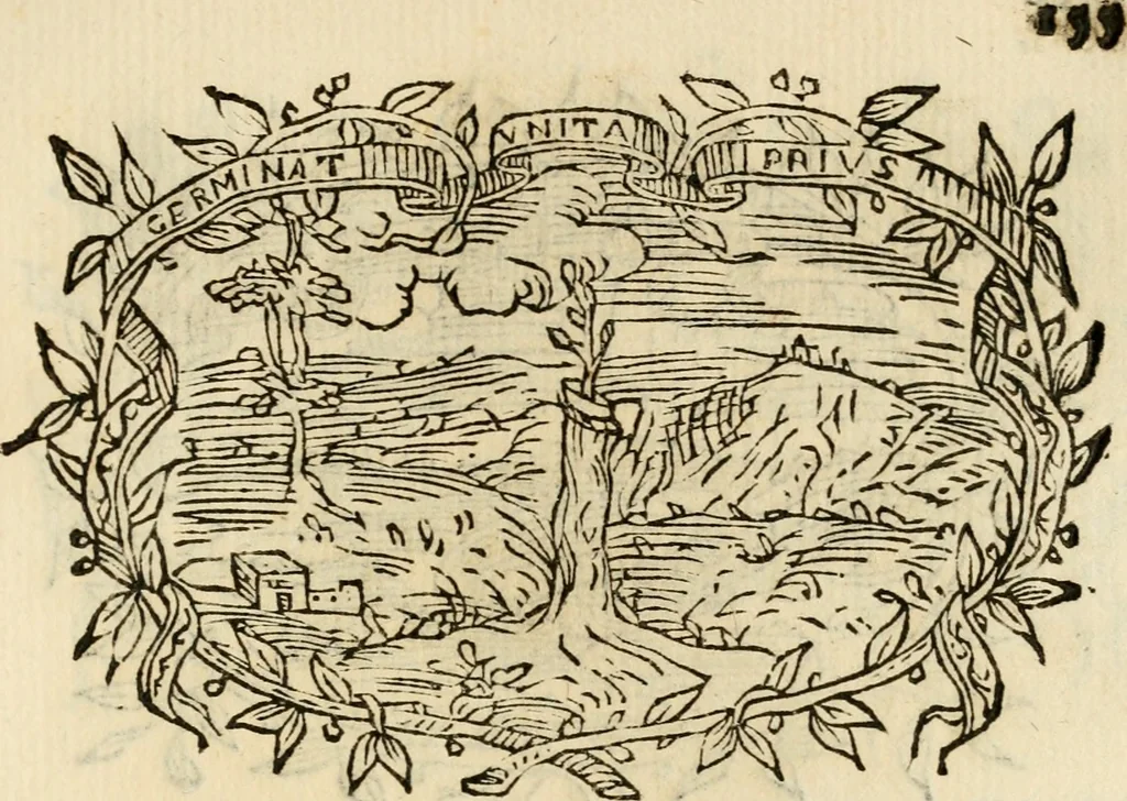 An illustration from Imprese dell' Offitioso, accademico intronato, 1628, leaf 430