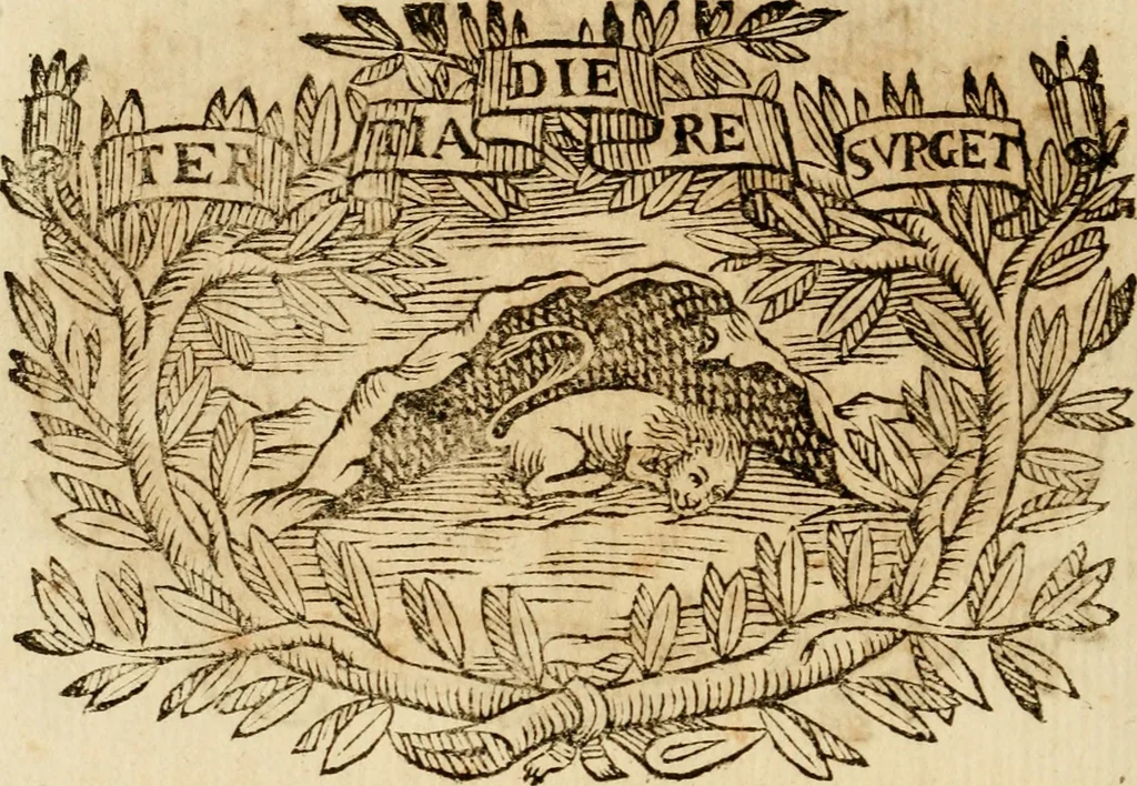 An illustration from Imprese dell' Offitioso, accademico intronato, 1628, leaf 441