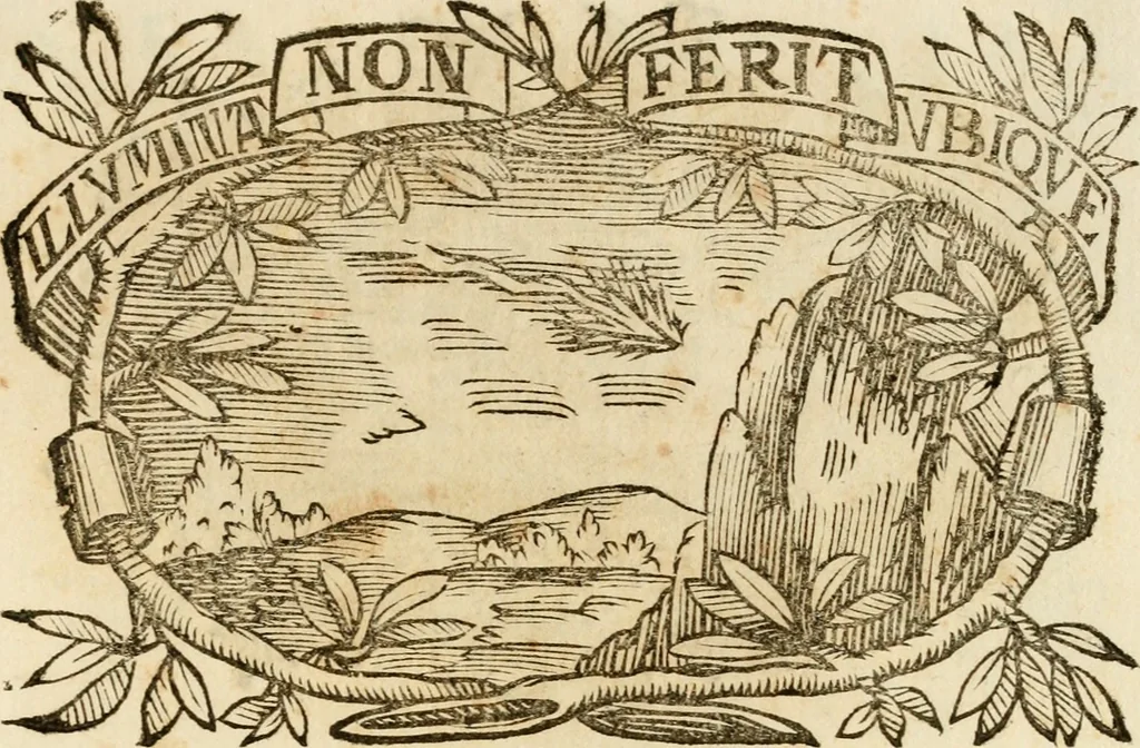 An illustration from Imprese dell' Offitioso, accademico intronato, 1628, leaf 444