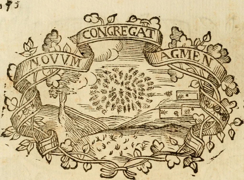 An illustration from Imprese dell' Offitioso, accademico intronato, 1628, leaf 445
