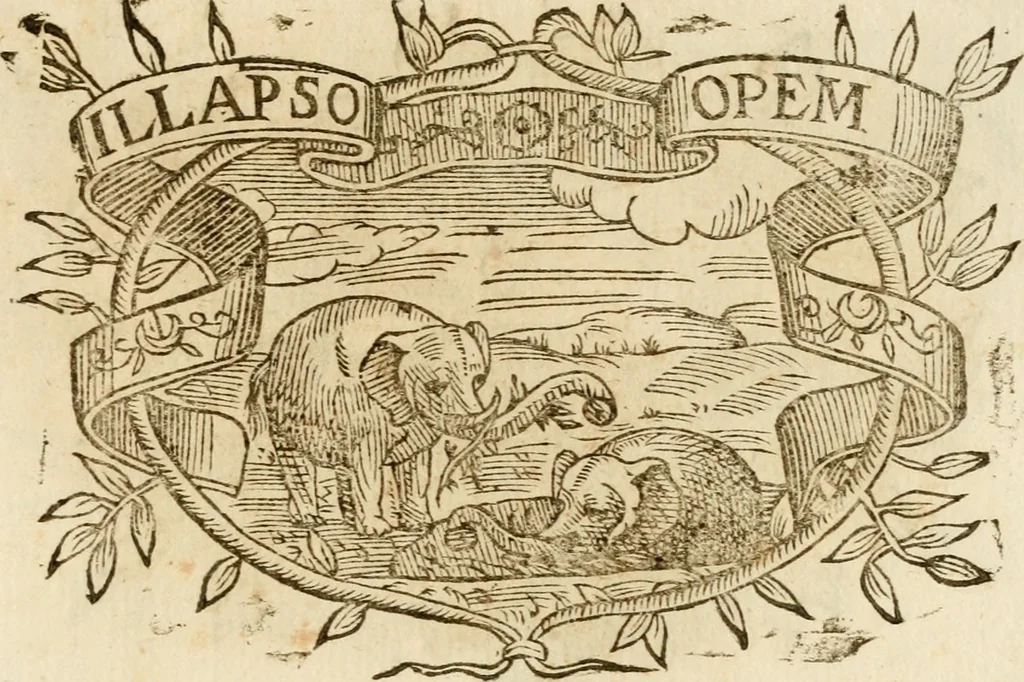 An illustration from Imprese dell' Offitioso, accademico intronato, 1628, leaf 446