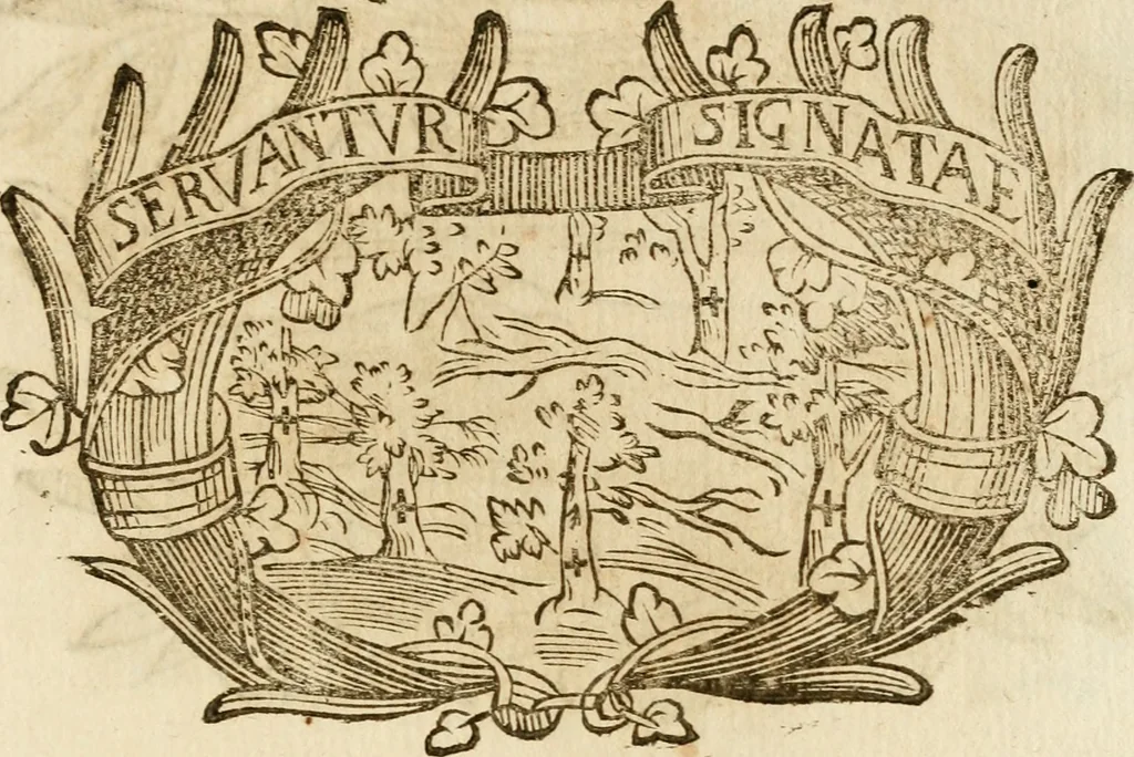 An illustration from Imprese dell' Offitioso, accademico intronato, 1628, leaf 452