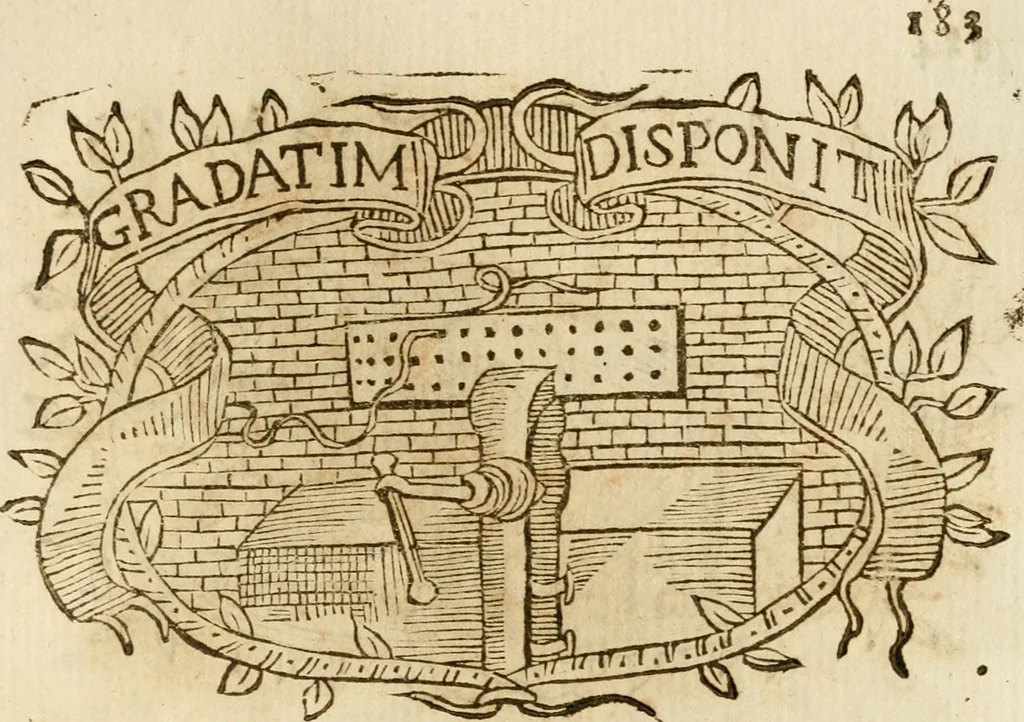 An illustration from Imprese dell' Offitioso, accademico intronato, 1628, leaf 458