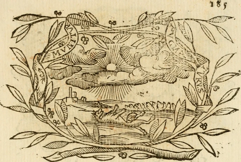 An illustration from Imprese dell' Offitioso, accademico intronato, 1628, leaf 460