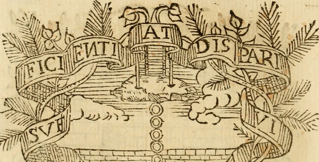 An illustration from Imprese dell' Offitioso, accademico intronato, 1628, leaf 463