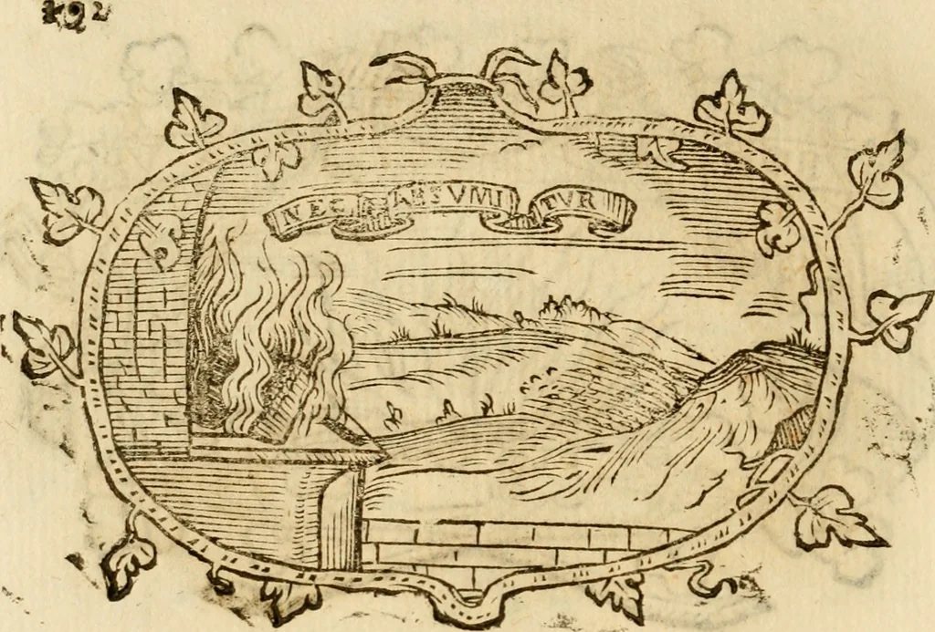 An illustration from Imprese dell' Offitioso, accademico intronato, 1628, leaf 467