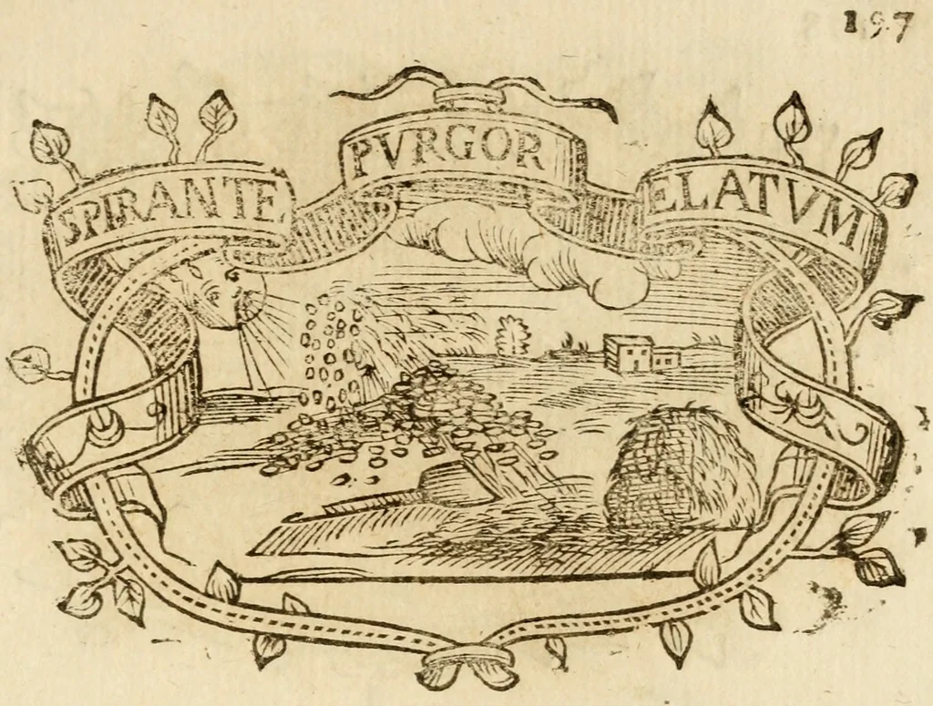 An illustration from Imprese dell' Offitioso, accademico intronato, 1628, leaf 472