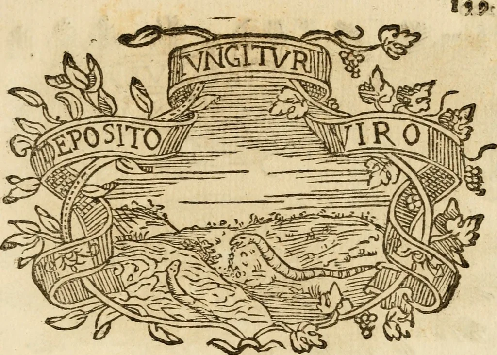 An illustration from Imprese dell' Offitioso, accademico intronato, 1628, leaf 474