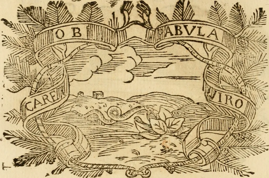 An illustration from Imprese dell' Offitioso, accademico intronato, 1628, leaf 475