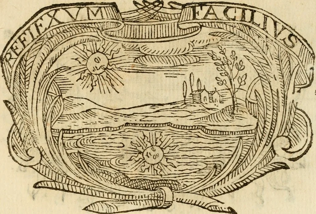 An illustration from Imprese dell' Offitioso, accademico intronato, 1628, leaf 476