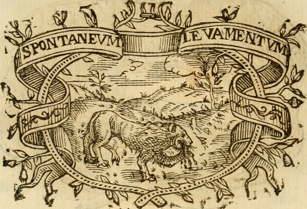 An illustration from Imprese dell' Offitioso, accademico intronato, 1628, leaf 477