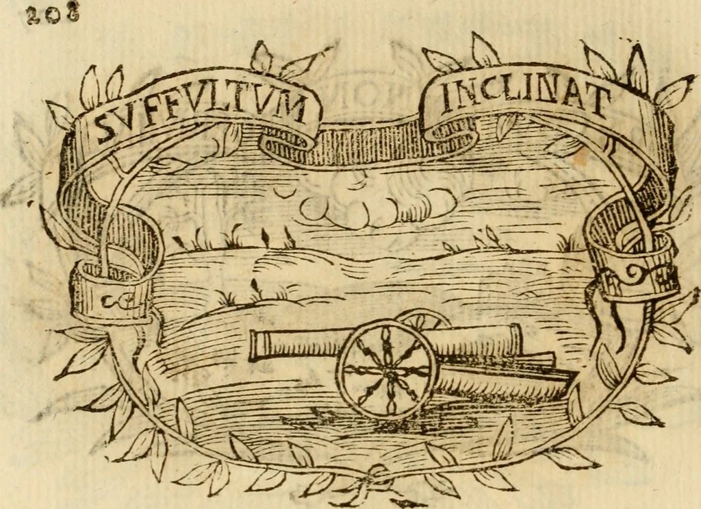 An illustration from Imprese dell' Offitioso, accademico intronato, 1628, leaf 483