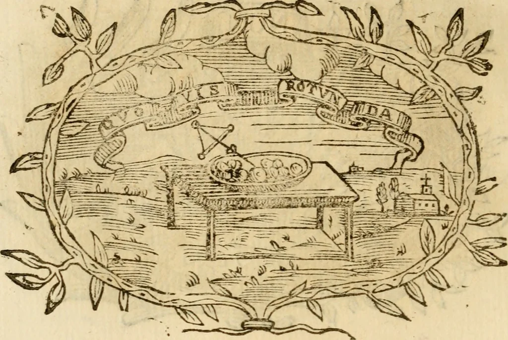 An illustration from Imprese dell' Offitioso, accademico intronato, 1628, leaf 485