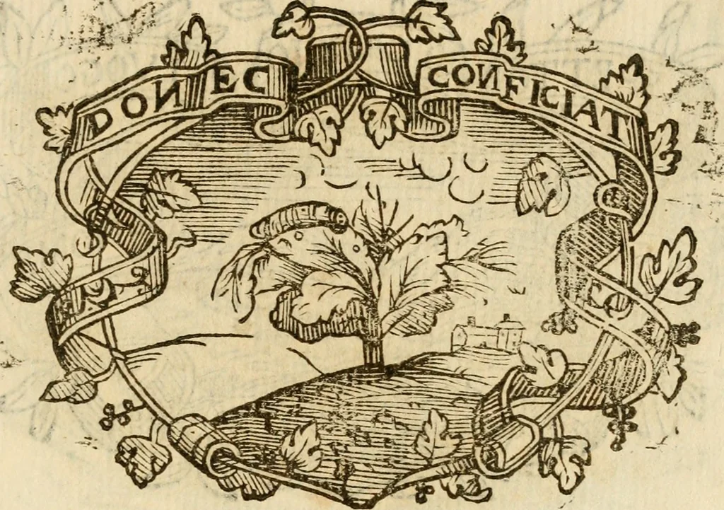 An illustration from Imprese dell' Offitioso, accademico intronato, 1628, leaf 488