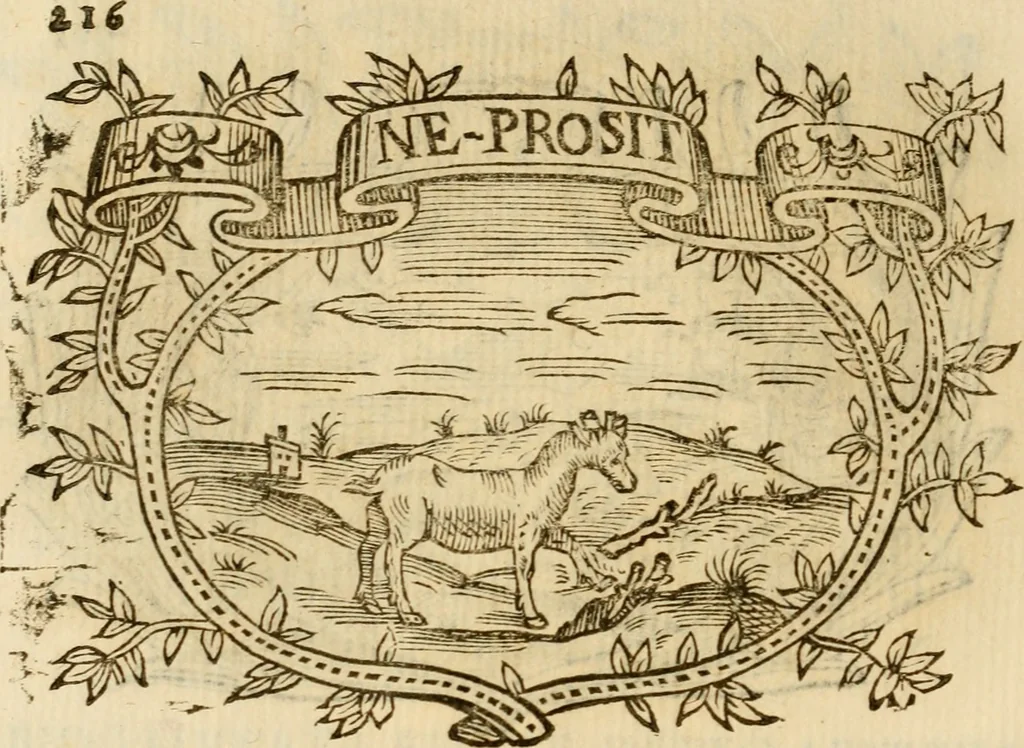 An illustration from Imprese dell' Offitioso, accademico intronato, 1628, leaf 491