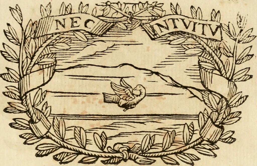 An illustration from Imprese dell' Offitioso, accademico intronato, 1628, leaf 496