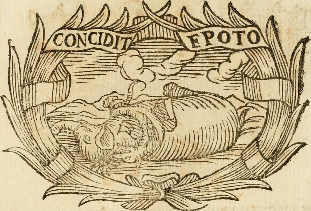 An illustration from Imprese dell' Offitioso, accademico intronato, 1628, leaf 502