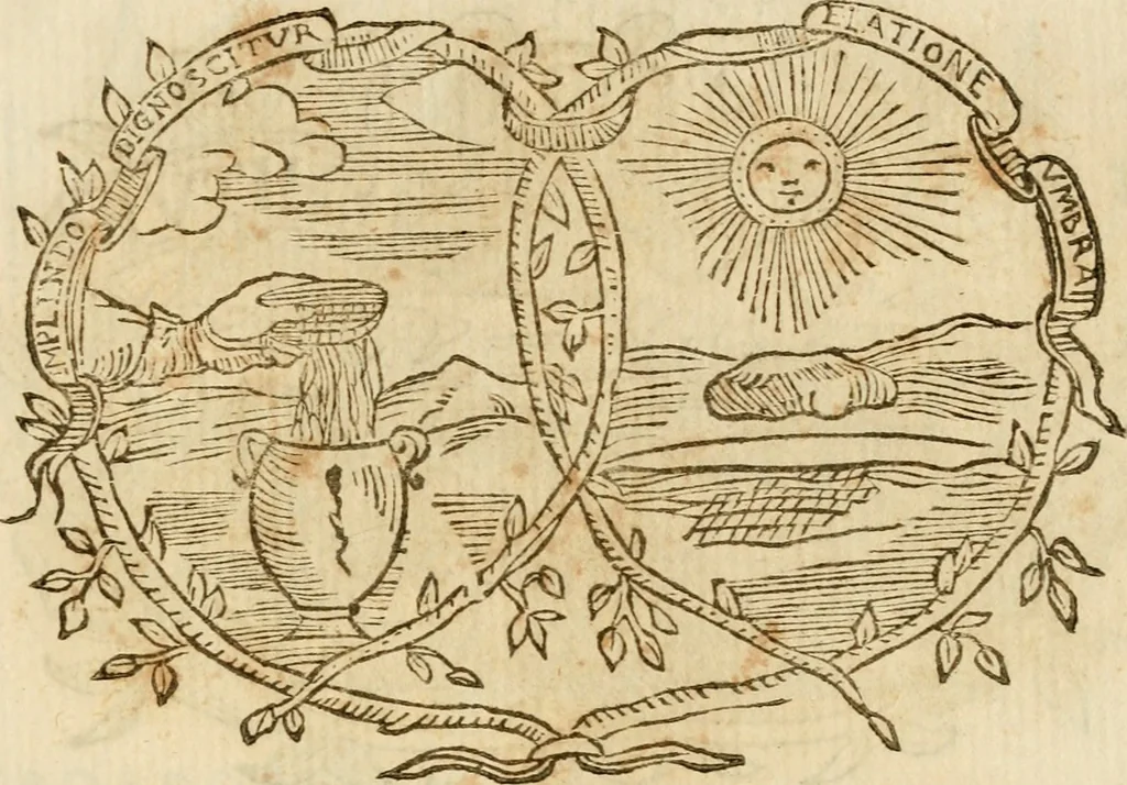 An illustration from Imprese dell' Offitioso, accademico intronato, 1628, leaf 504