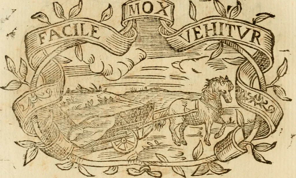 An illustration from Imprese dell' Offitioso, accademico intronato, 1628, leaf 505