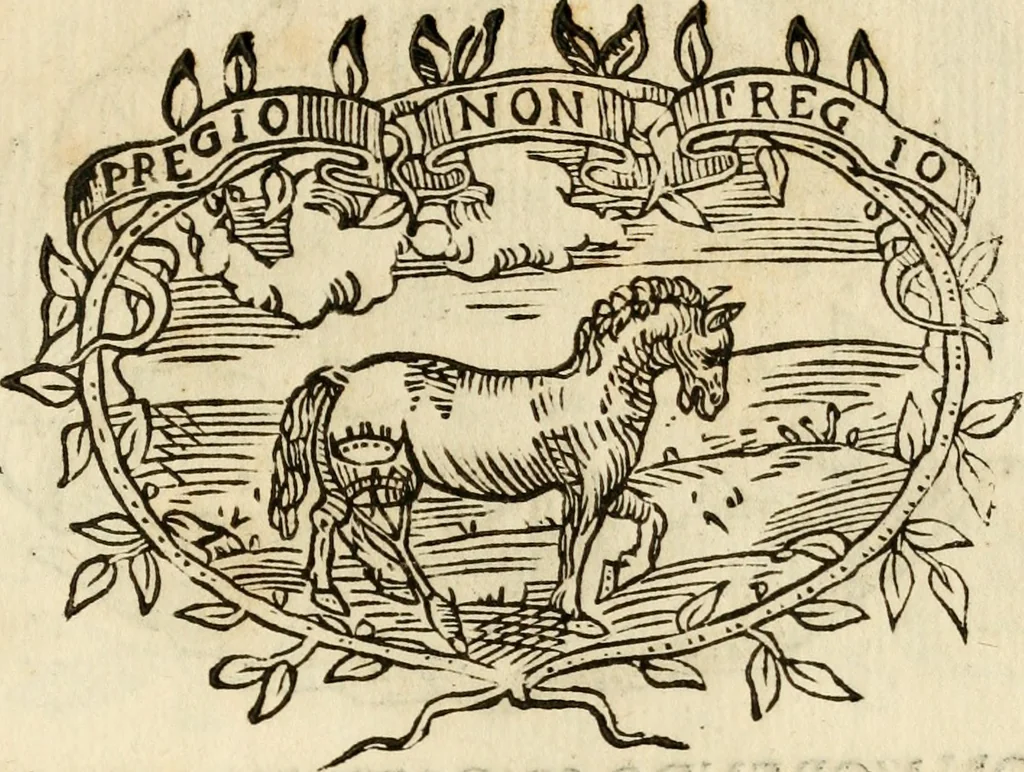 An illustration from Imprese dell' Offitioso, accademico intronato, 1628, leaf 518