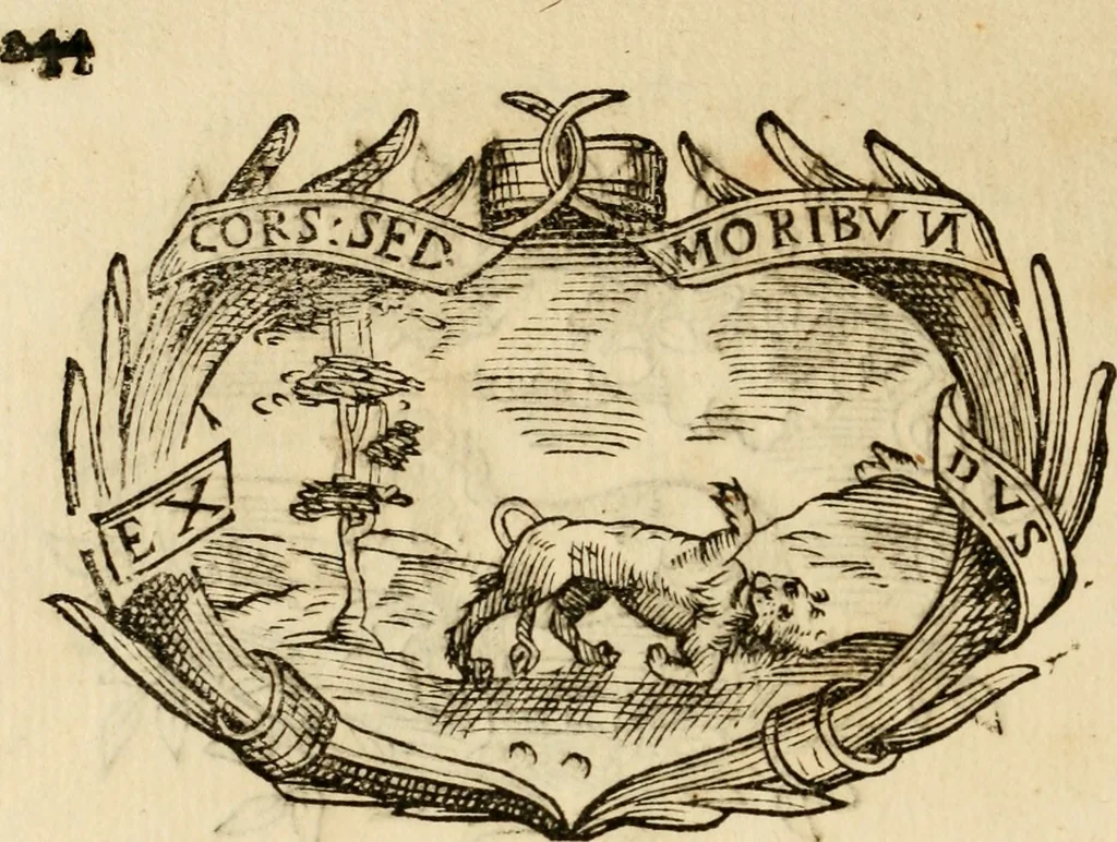An illustration from Imprese dell' Offitioso, accademico intronato, 1628, leaf 519