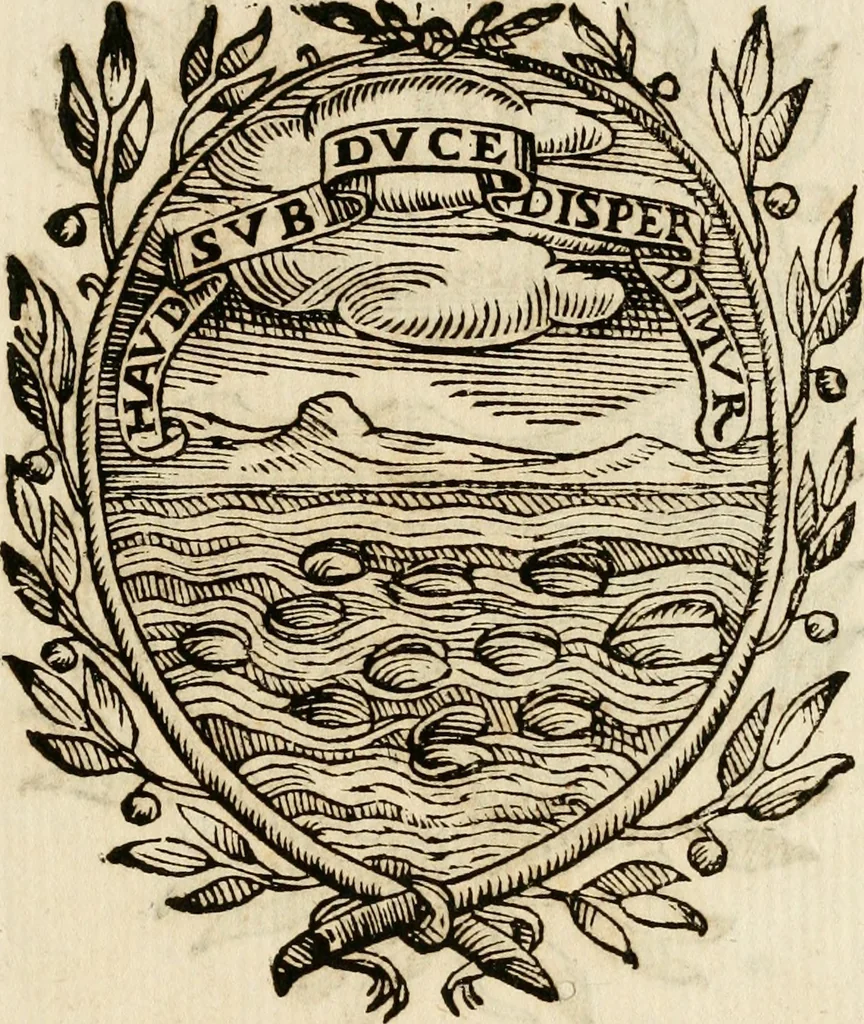 An illustration from Imprese dell' Offitioso, accademico intronato, 1628, leaf 8