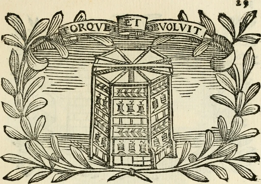 An illustration from Imprese dell' Offitioso, accademico intronato, 1628, leaf 80