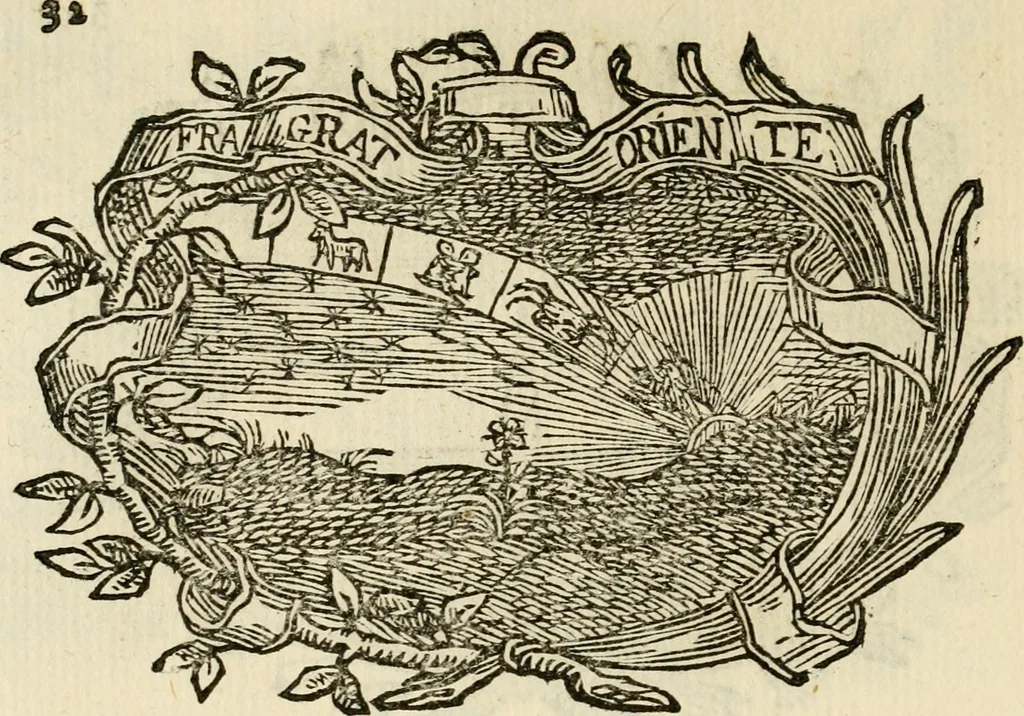 An illustration from Imprese dell' Offitioso, accademico intronato, 1628, leaf 83
