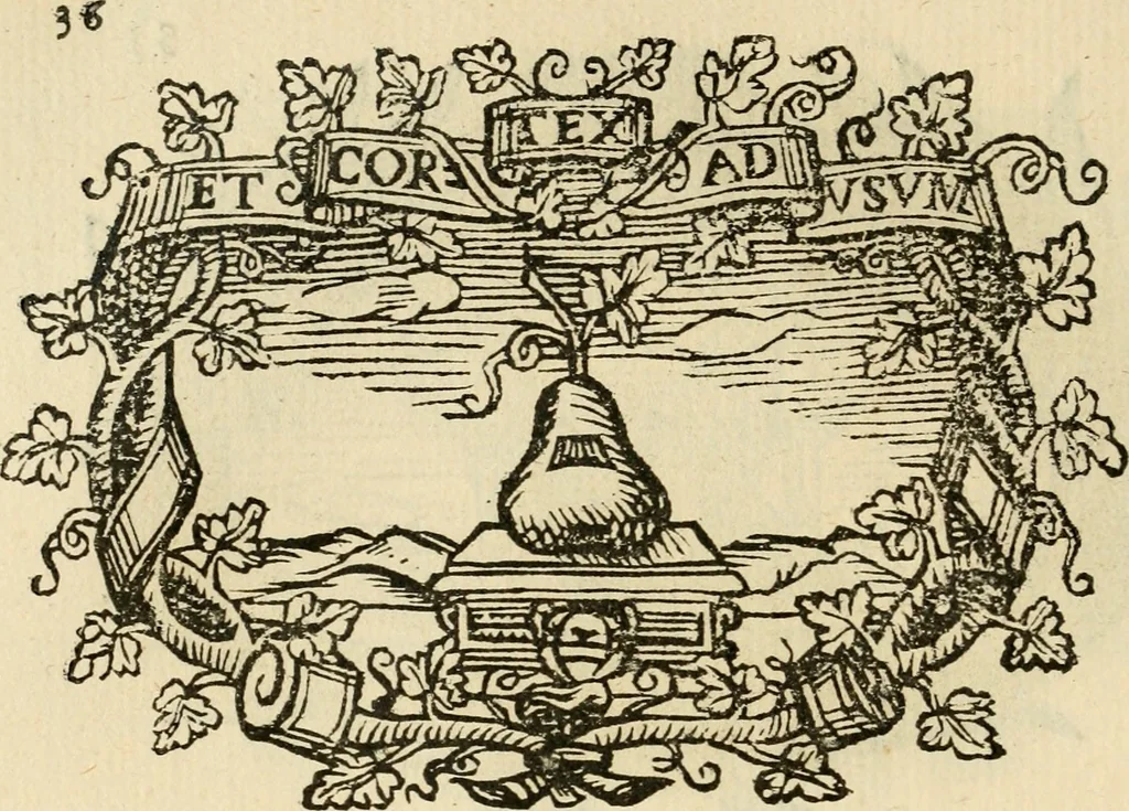 An illustration from Imprese dell' Offitioso, accademico intronato, 1628, leaf 87
