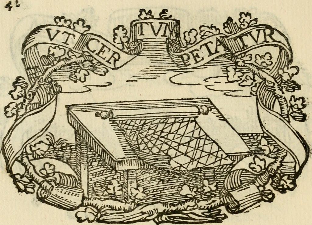 An illustration from Imprese dell' Offitioso, accademico intronato, 1628, leaf 93