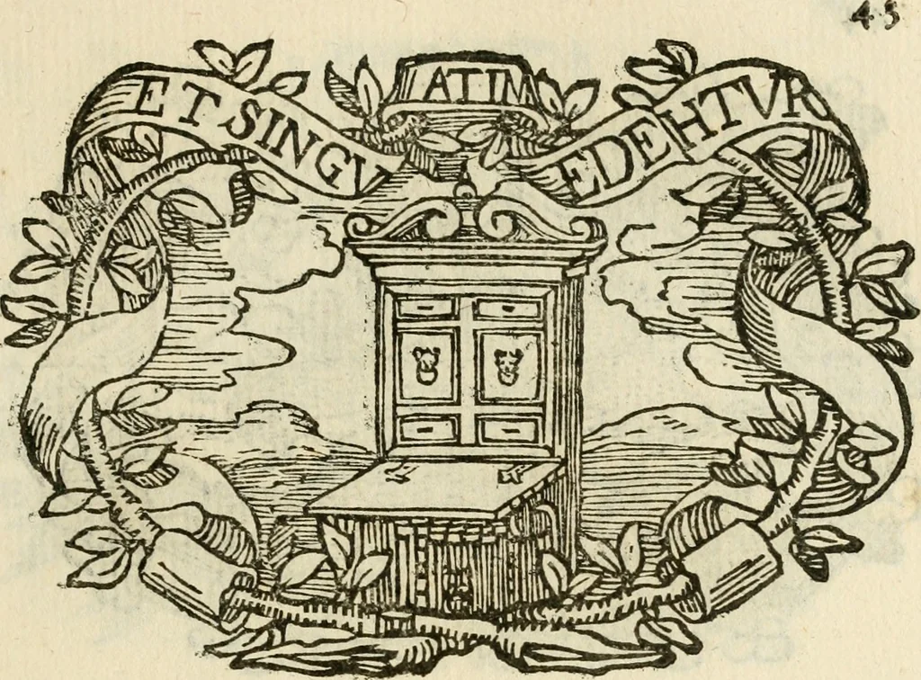 An illustration from Imprese dell' Offitioso, accademico intronato, 1628, leaf 94