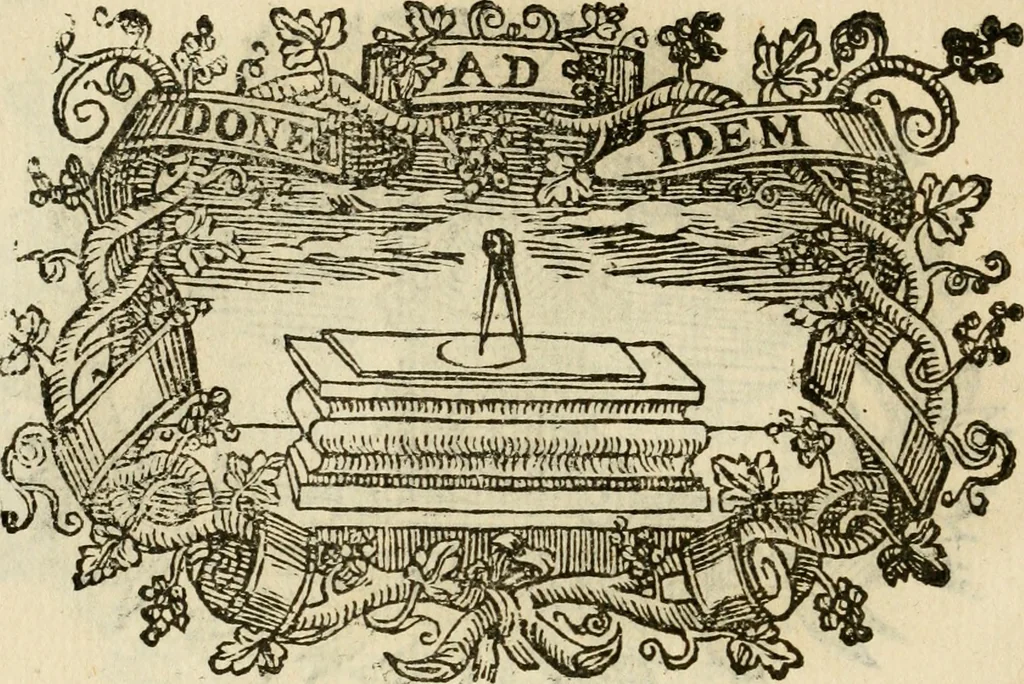 An illustration from Imprese dell' Offitioso, accademico intronato, 1628, leaf 97