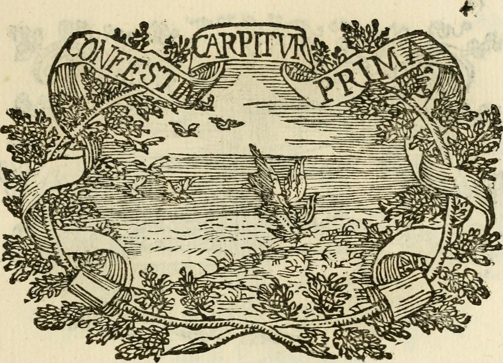 An illustration from Imprese dell' Offitioso, accademico intronato, 1628, leaf 98