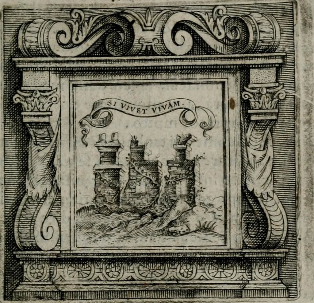 An illustration from Imprese illustri di diuersi : co i discorsi, 1586, leaf 126