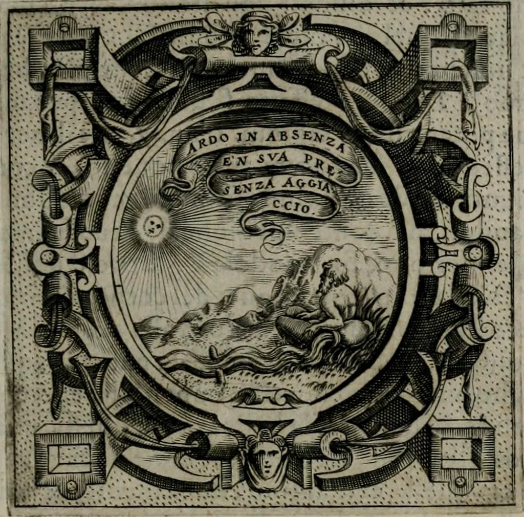 An illustration from Imprese illustri di diuersi : co i discorsi, 1586, leaf 182