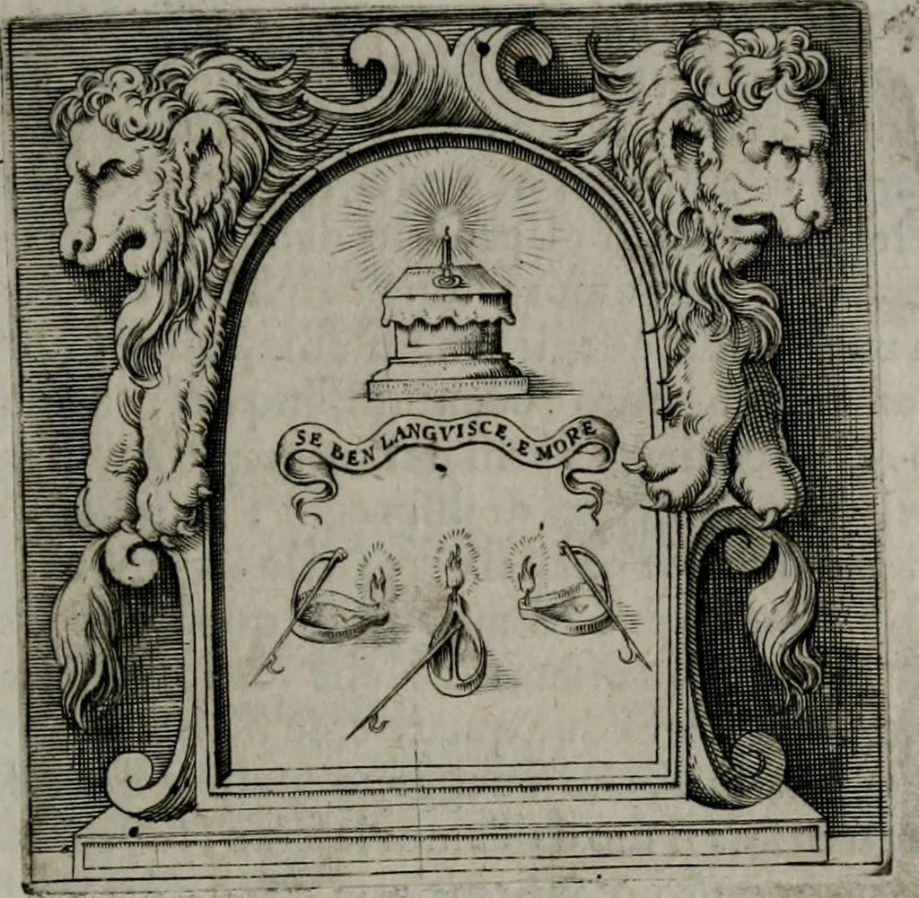 An illustration from Imprese illustri di diuersi : co i discorsi, 1586, leaf 188