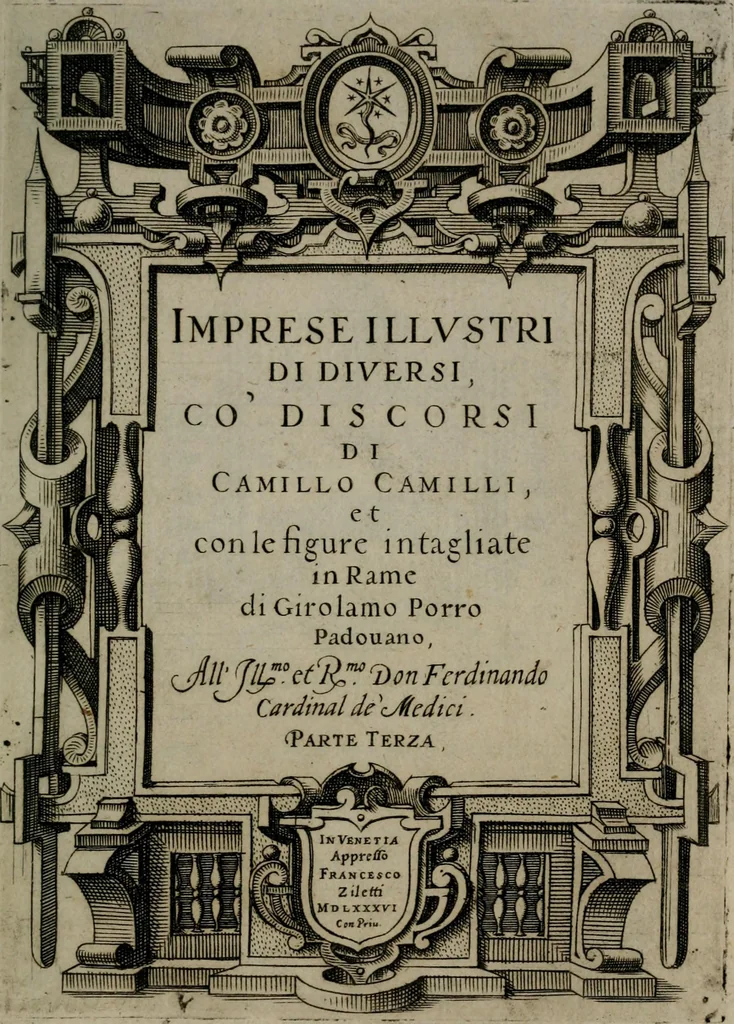 An illustration from Imprese illustri di diuersi : co i discorsi, 1586, leaf 292