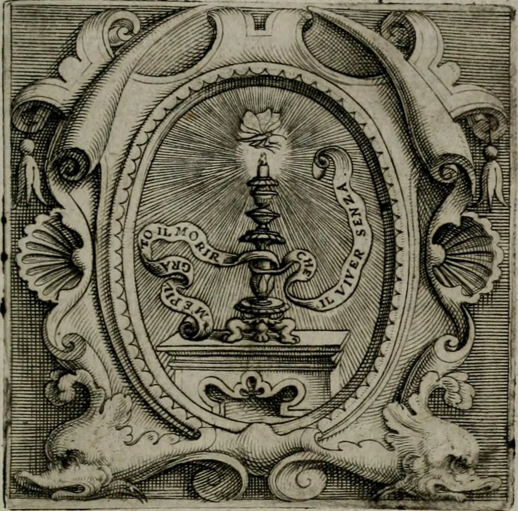 An illustration from Imprese illustri di diuersi : co i discorsi, 1586, leaf 318