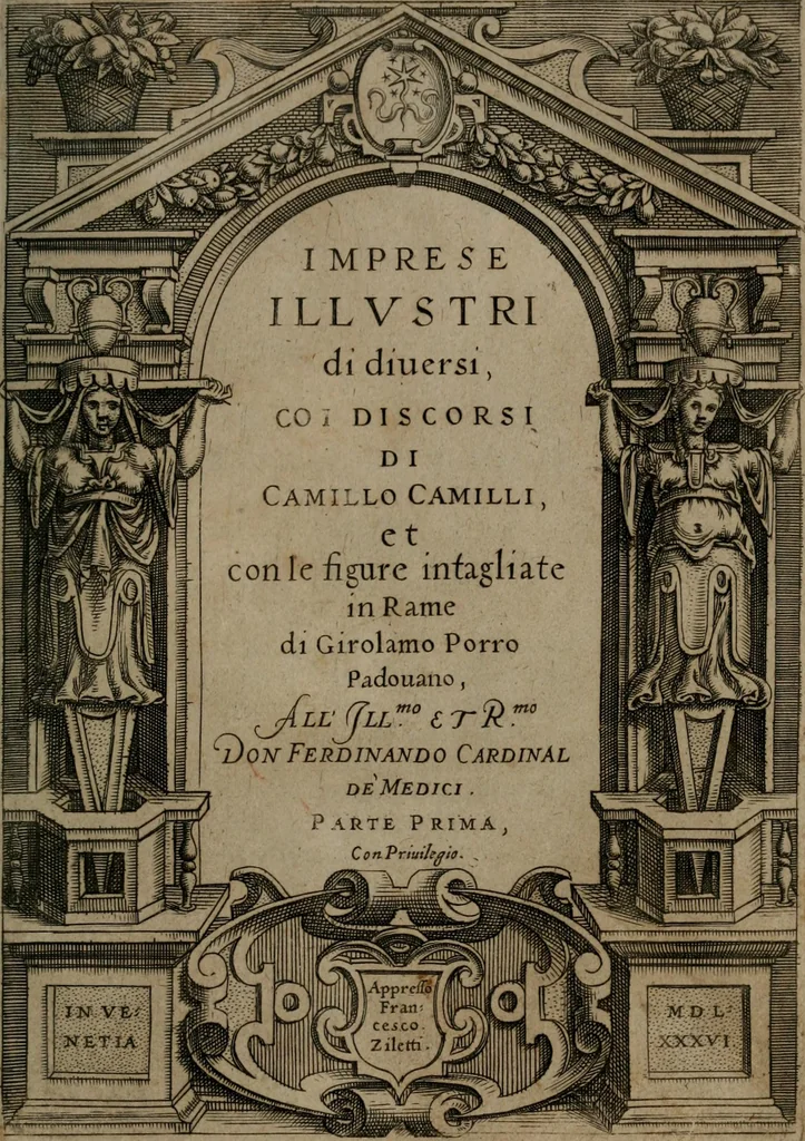 An illustration from Imprese illustri di diuersi : co i discorsi, 1586, leaf 4