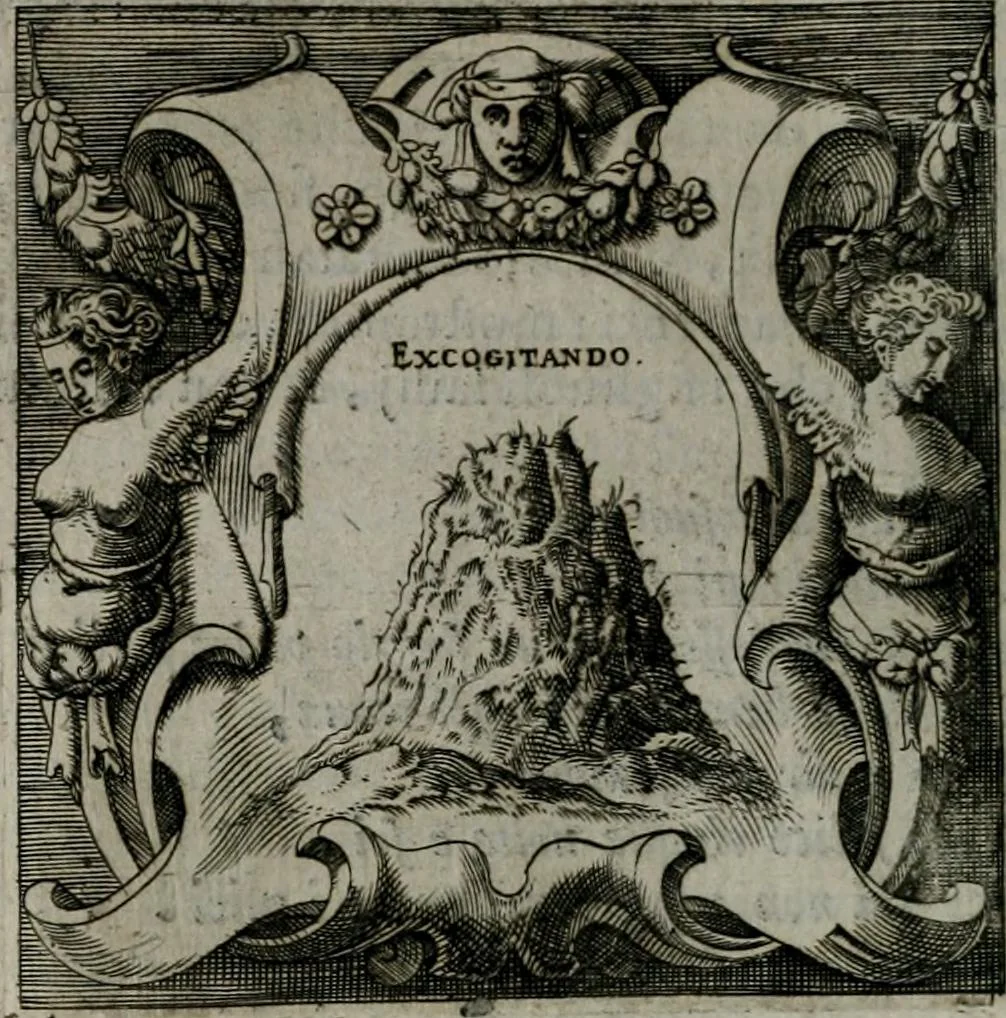 An illustration from Imprese illustri di diuersi : co i discorsi, 1586, leaf 87